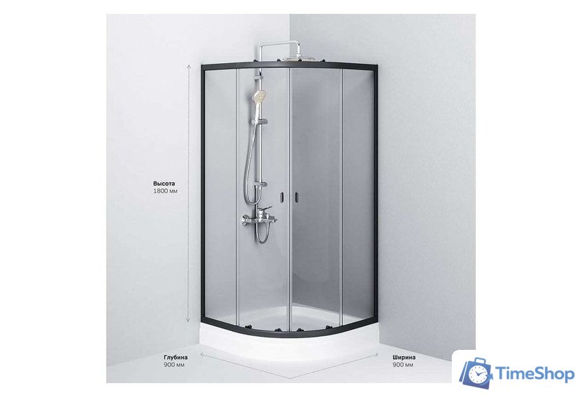 Душевой уголок AM.PM X-Joy Twin Slide W88G-205-090BT64 90x90 - Изображение №10 — Интернет-магазин Time-Shop