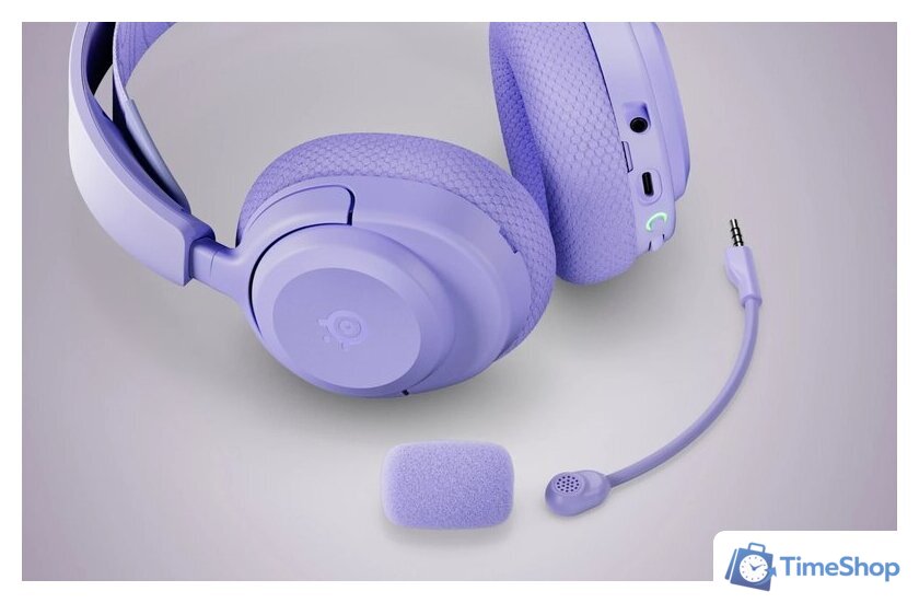 Наушники SteelSeries Arctis Nova 3X Wireless (для Xbox, сиреневый) - Изображение №4 — Интернет-магазин Time-Shop