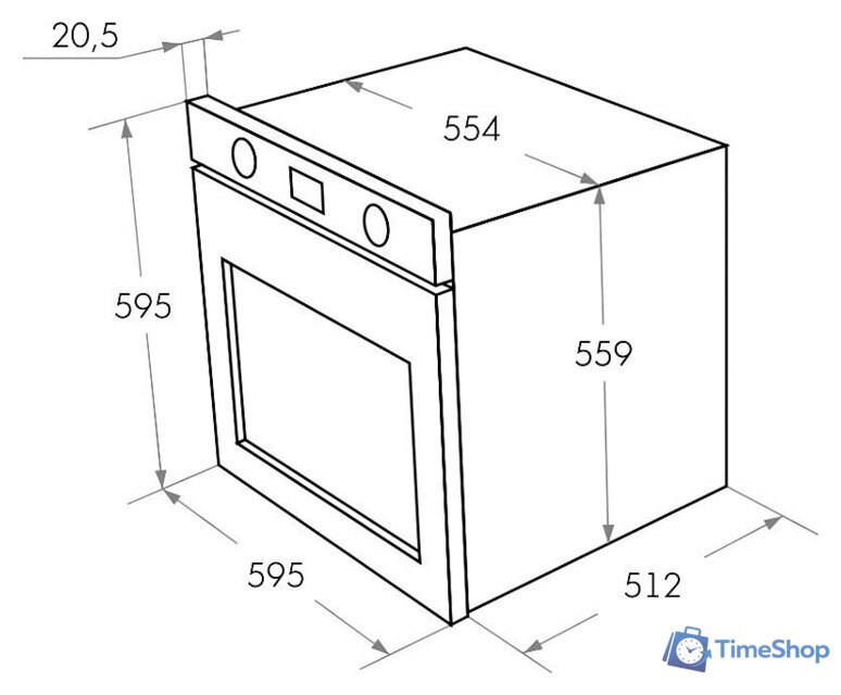 Электрический духовой шкаф MAUNFELD EOEH.5811BG - Изображение №2 — Интернет-магазин Time-Shop