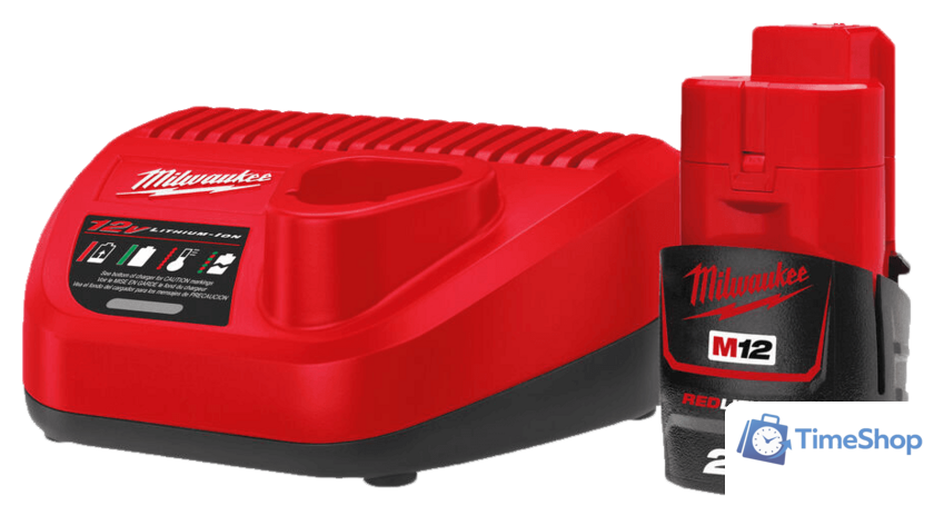 Аккумулятор с зарядным устройством Milwaukee M12 M12NRG-201 4933451900 (12В/2 Ач + 12В) - Изображение №1 — Интернет-магазин Time-Shop
