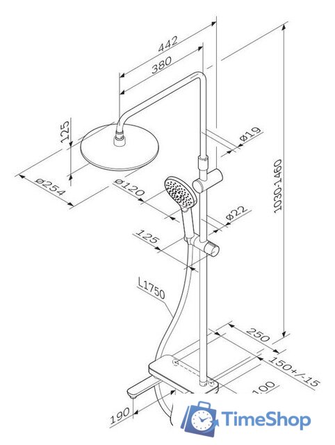 Душевая система  AM.PM Chiс F0720700 - Изображение №10 — Интернет-магазин Time-Shop