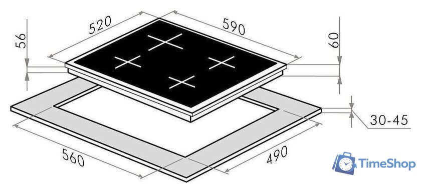 Варочная панель HOMSair HI64ABK - Изображение №2 — Интернет-магазин Time-Shop