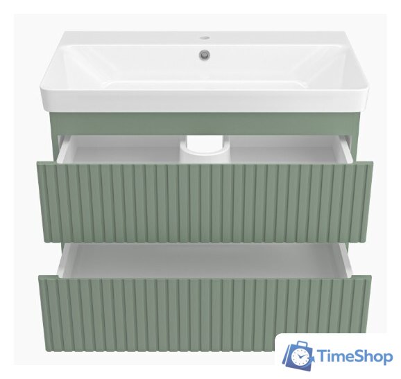  Brevita Тумба под умывальник Victory 80 VIC-09080-0802Я (зеленый матовый) - Изображение №2 — Интернет-магазин Time-Shop