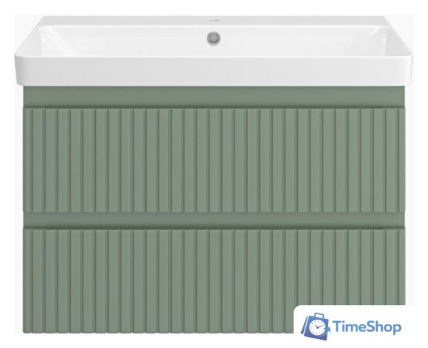  Brevita Тумба под умывальник Victory 80 VIC-09080-0802Я (зеленый матовый) - Изображение №1 — Интернет-магазин Time-Shop