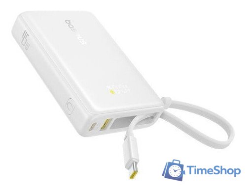 Внешний аккумулятор Baseus Picogo PPPG-1W45C Digital Display Power Bank 45W 10000mAh (белый) - Изображение №2 — Интернет-магазин Time-Shop