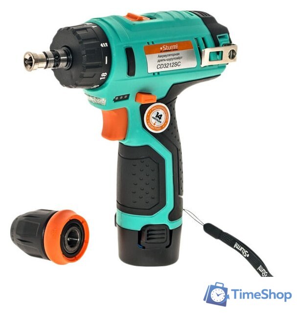 Дрель-шуруповерт Sturm CD3212SC (с 2-мя АКБ, кейс) - Изображение №2 — Интернет-магазин Time-Shop