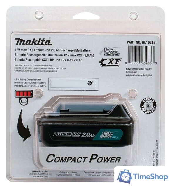 Аккумулятор Makita BL1021B (12В/2 Ah) - Изображение №16 — Интернет-магазин Time-Shop