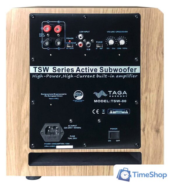 Проводной сабвуфер Taga Harmony TSW-80 (дуб) - Изображение №2 — Интернет-магазин Time-Shop