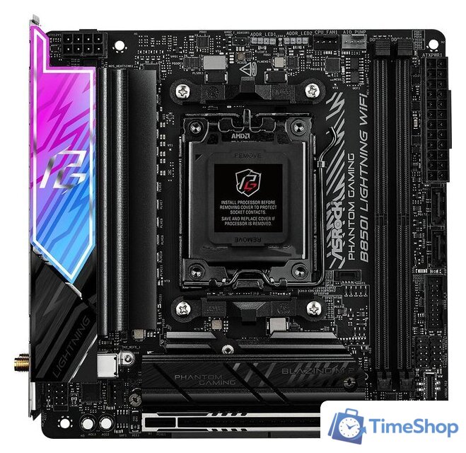 Материнская плата ASRock B850I Lightning WiFi Phantom Gaming - Изображение №1 — Интернет-магазин Time-Shop