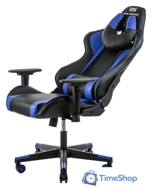 Игровое (геймерское) кресло Mio Tesoro Winner 8051 (черный/синий) - Изображение №2 — Интернет-магазин Time-Shop