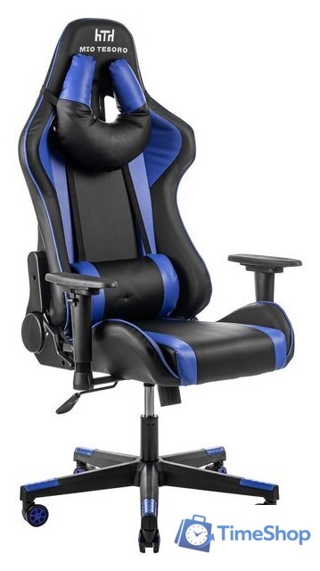 Игровое (геймерское) кресло Mio Tesoro Winner 8051 (черный/синий) - Изображение №1 — Интернет-магазин Time-Shop