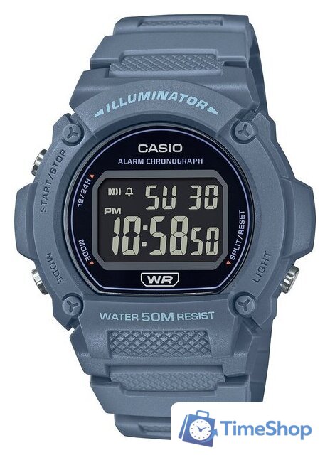 Наручные часы Casio Illuminator W-219HC-2B - Изображение №1 — Интернет-магазин Time-Shop