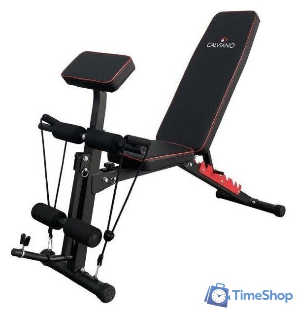 Силовая скамья Calviano 1003 (черный/красный) - Изображение №1 — Интернет-магазин Time-Shop