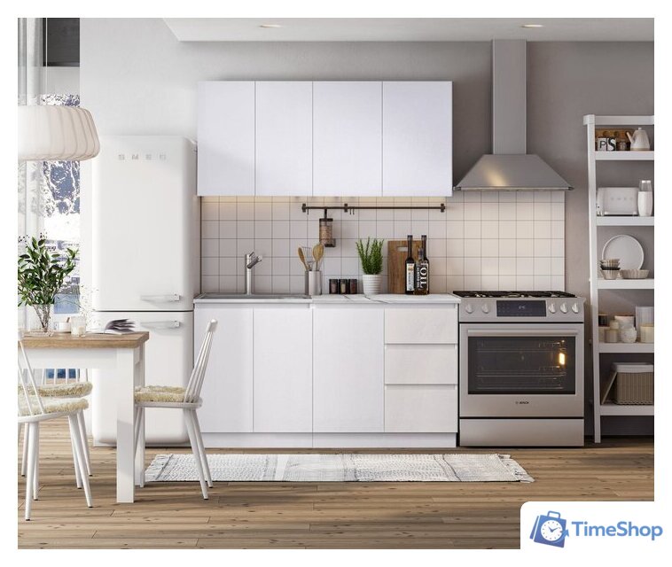 Готовая кухня Артём-Мебель Мэри СН-114 ДСП 1.4м (белый) - Изображение №5 — Интернет-магазин Time-Shop