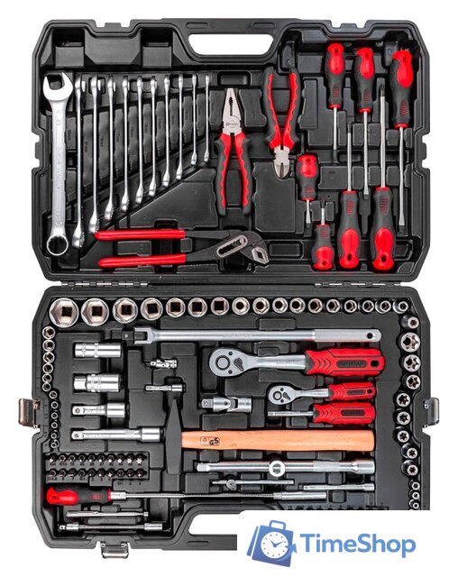 Универсальный набор инструментов ForceKraft FK-41241-5 (124 предмета) - Изображение №1 — Интернет-магазин Time-Shop