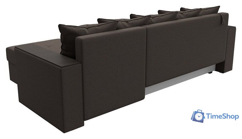 Угловой диван Лига диванов Дубай Лайт правый 121639 (рогожка амур коричневый) - Изображение №5 — Интернет-магазин Time-Shop