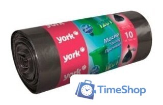 Пакеты для мусора York прочные 120л (10шт) - Изображение №1 — Интернет-магазин Time-Shop