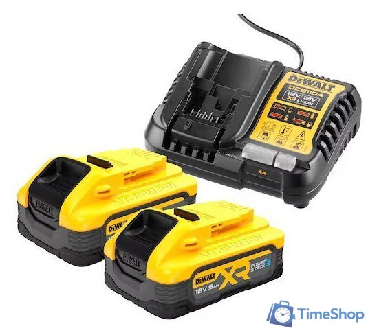 Аккумулятор с зарядным устройством DeWalt DCB1104H2 (18В/2x5 Ач + 12-18В) - Изображение №1 — Интернет-магазин Time-Shop