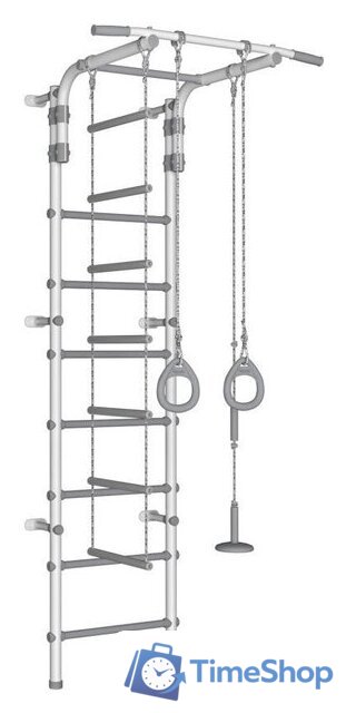 Детский спортивный комплекс Формула здоровья Pastel 2 (белый/серый) - Изображение №1 — Интернет-магазин Time-Shop