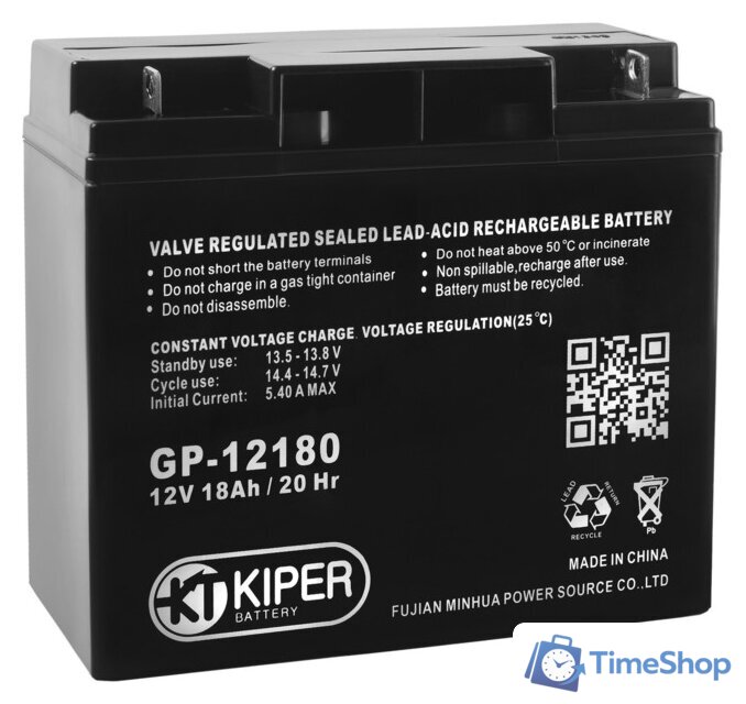 Аккумулятор для ИБП Kiper GP-12180 (12В/18 А·ч) - Изображение №1 — Интернет-магазин Time-Shop