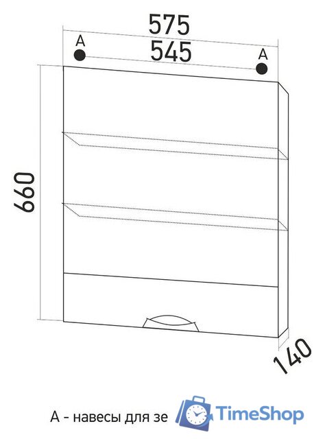  Mixline Шкаф с зеркалом Байкал 60 539809 - Изображение №4 — Интернет-магазин Time-Shop