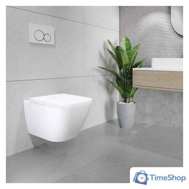 Унитаз подвесной Lauter Nuremberg 21811 + 21901002 (белый, с кнопкой смыва 219702J белый) - Изображение №19 — Интернет-магазин Time-Shop