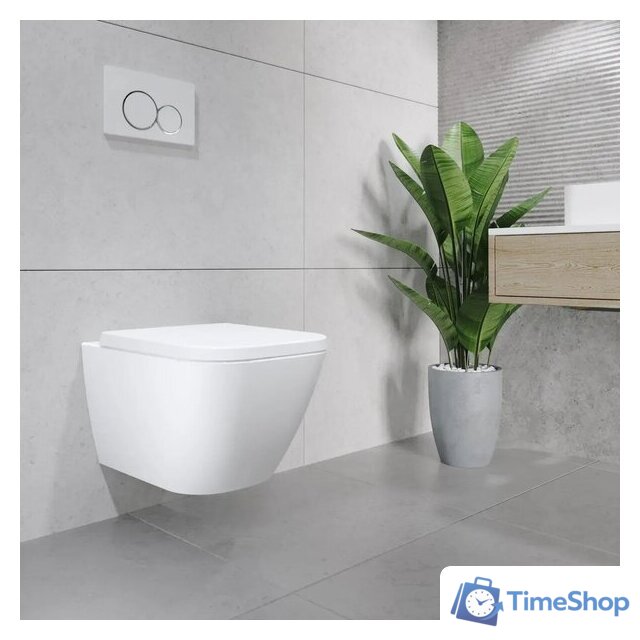 Унитаз подвесной Lauter Nuremberg 21811 + 21901002 (белый, с кнопкой смыва 219702J белый) - Изображение №16 — Интернет-магазин Time-Shop