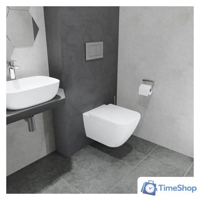 Унитаз подвесной Lauter Nuremberg 21811 + 21901002 (белый, с кнопкой смыва 219702J белый) - Изображение №12 — Интернет-магазин Time-Shop