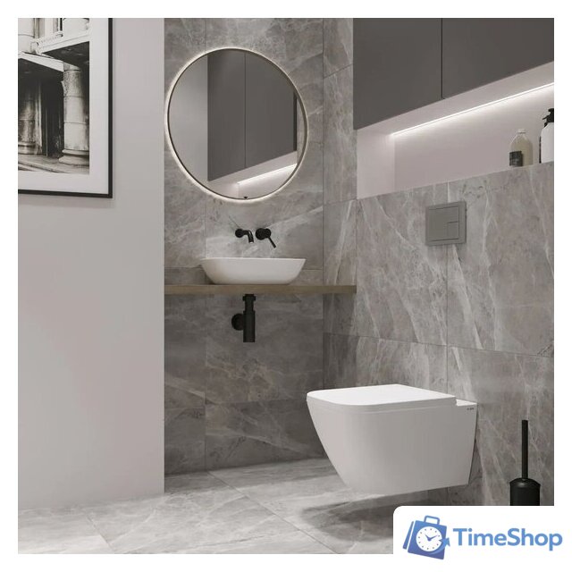 Унитаз подвесной Lauter Nuremberg 21811 + 21901002 (белый, с кнопкой смыва 219702J белый) - Изображение №17 — Интернет-магазин Time-Shop