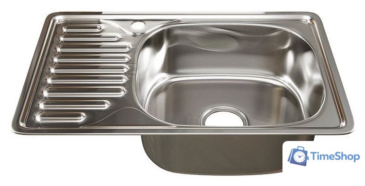 Кухонная мойка Mixline 536117 (правая, полированная, 0.8 мм) - Изображение №1 — Интернет-магазин Time-Shop