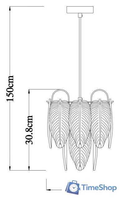 Подвесная люстра Arte Lamp Evie A4052SP-1SG - Изображение №4 — Интернет-магазин Time-Shop