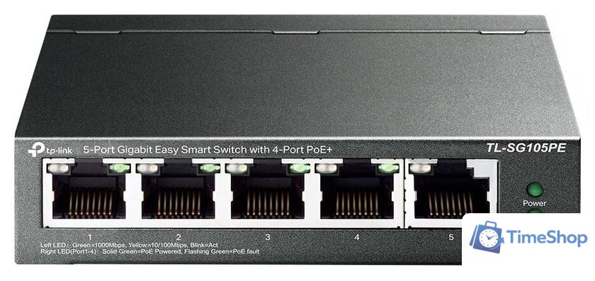 Настраиваемый коммутатор TP-Link TL-SG105PE - Изображение №1 — Интернет-магазин Time-Shop