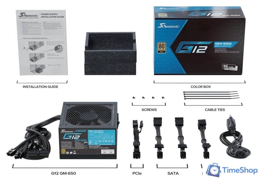 Блок питания Seasonic G12 GM-650 - Изображение №8 — Интернет-магазин Time-Shop