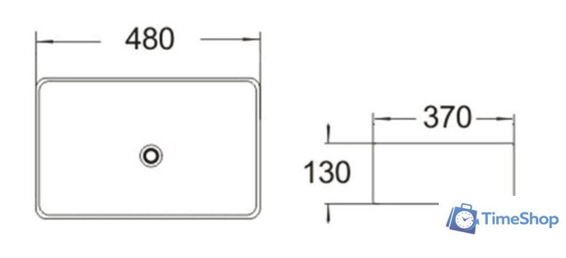 Умывальник SantiLine SL-1010MB - Изображение №2 — Интернет-магазин Time-Shop