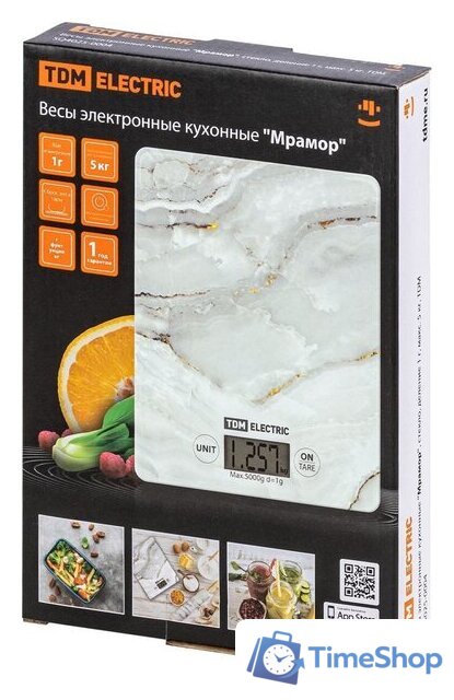 Кухонные весы TDM Electric Мрамор SQ4025-0004 - Изображение №4 — Интернет-магазин Time-Shop