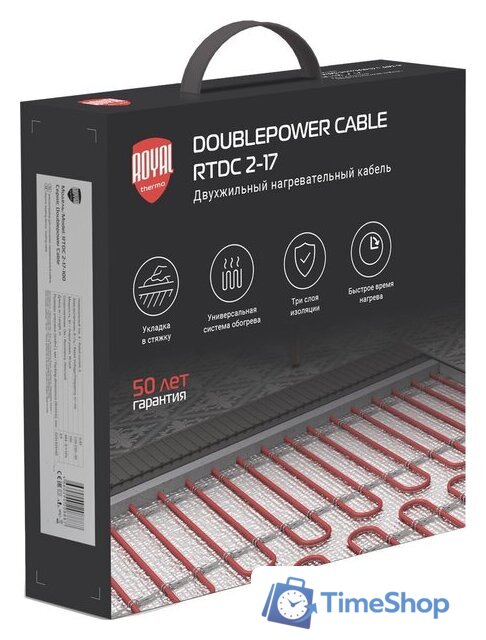 Нагревательный кабель Royal Thermo Doublepower Cable RTDC 2-17-2500 147.1 м. 2500 Вт (комплект) - Изображение №6 — Интернет-магазин Time-Shop