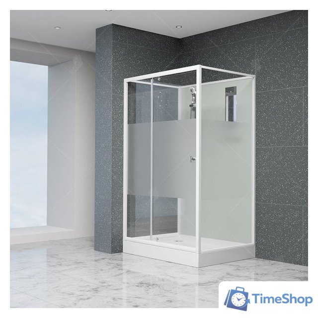 Душевая кабина RGW AN-207 411320782-95 80x120 (белый/прозрачно-матовое стекло) - Изображение №1 — Интернет-магазин Time-Shop