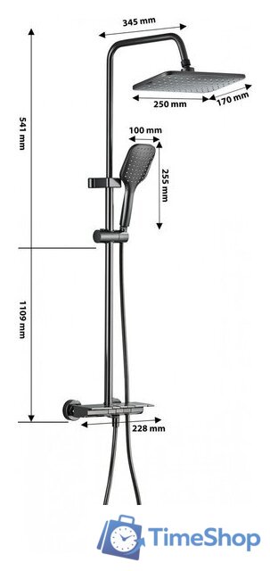 Душевая система  Ekko E2502-8 - Изображение №2 — Интернет-магазин Time-Shop