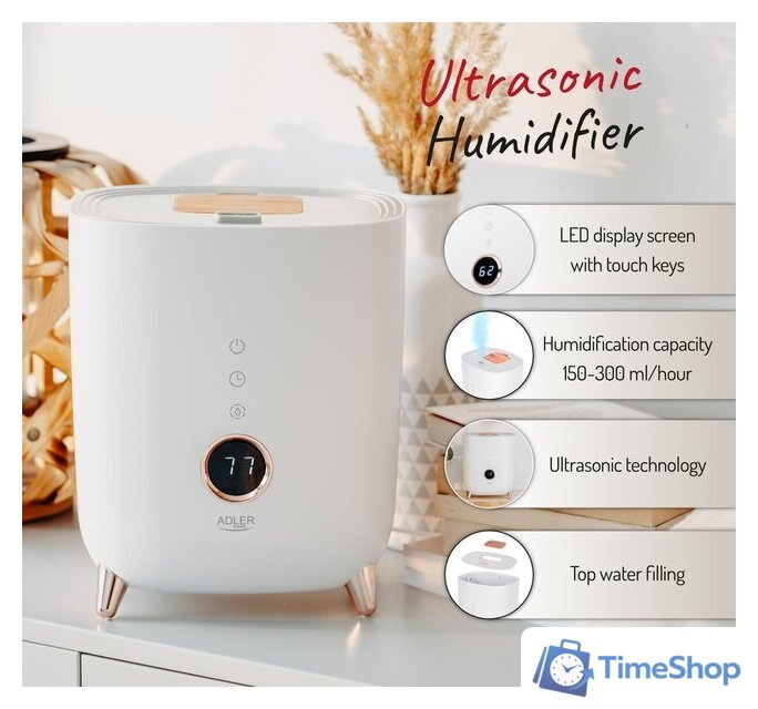Увлажнитель воздуха Adler AD 7972 (белый) - Изображение №9 — Интернет-магазин Time-Shop