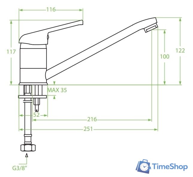 Смеситель Laveo Iga BGG 760D - Изображение №2 — Интернет-магазин Time-Shop