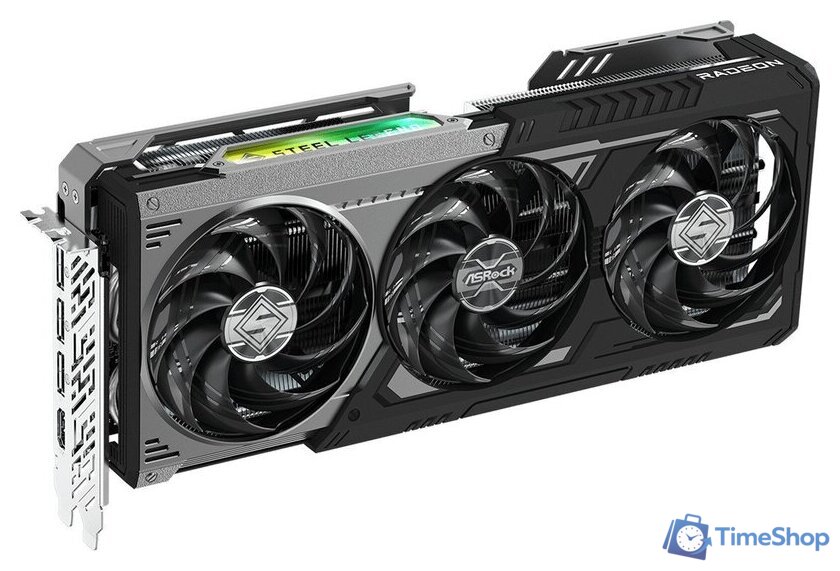 Видеокарта ASRock AMD Radeon RX 9070 XT Steel Legend Dark 16GB RX9070XT SLD 16G - Изображение №1 — Интернет-магазин Time-Shop