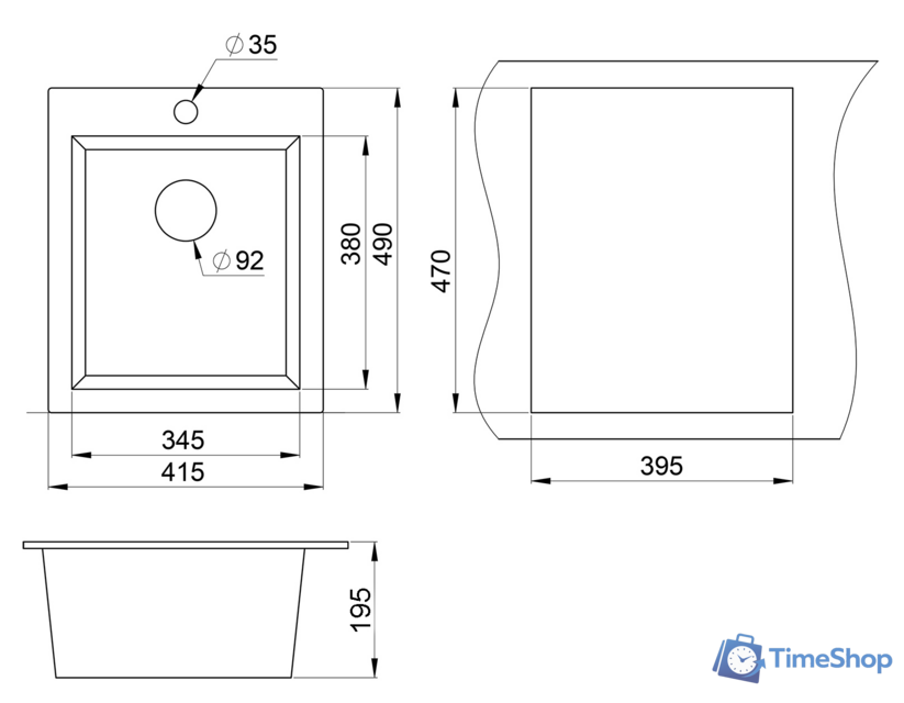 Кухонная мойка Granula 4201 (графит) - Изображение №2 — Интернет-магазин Time-Shop