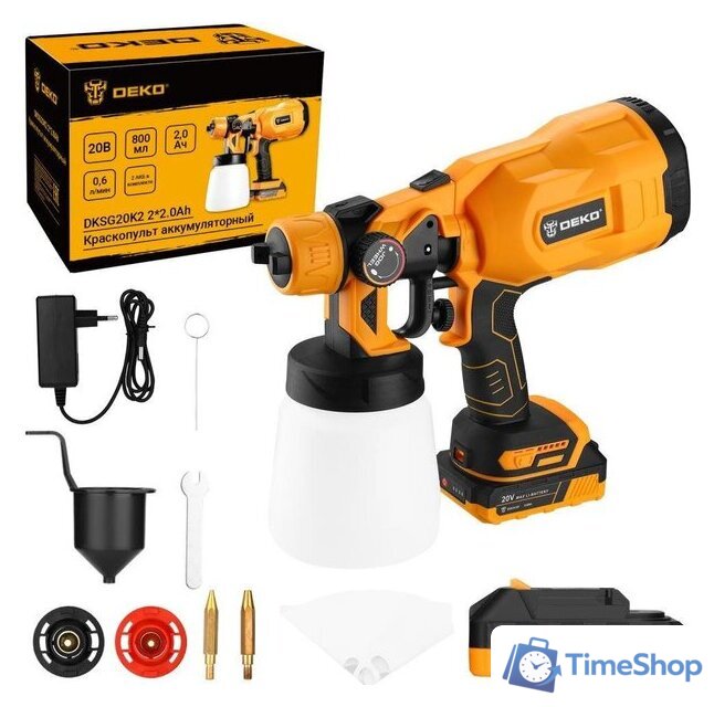 Краскораспылитель Deko DKSG20K2 063-4020 (с 2-мя АКБ) - Изображение №1 — Интернет-магазин Time-Shop
