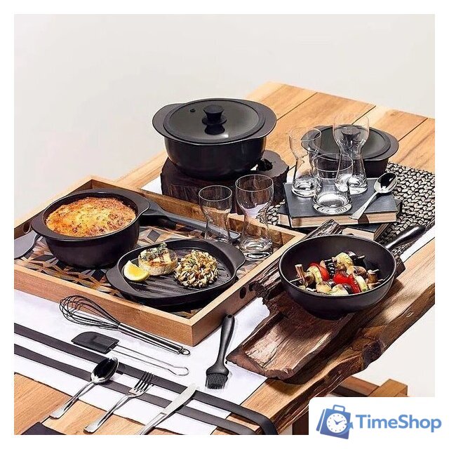 Сковорода Oxford Nanquim 130314 BM23-4503 (с крышкой) - Изображение №3 — Интернет-магазин Time-Shop