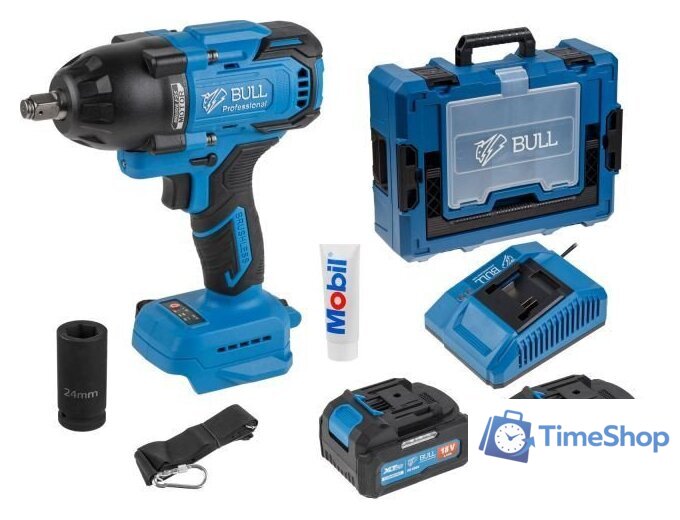 Гайковерт Bull SC 1807 1329723 (с 2-мя АКБ, кейс) - Изображение №1 — Интернет-магазин Time-Shop