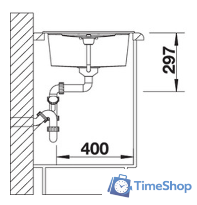 Кухонная мойка Blanco Metra 45 S 525914 (черный) - Изображение №3 — Интернет-магазин Time-Shop