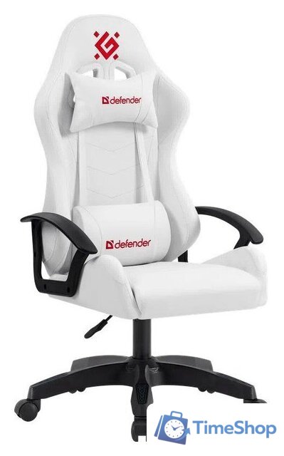 Игровое (геймерское) кресло Defender Lion (белый) - Изображение №1 — Интернет-магазин Time-Shop