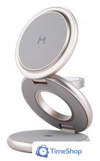 Беспроводное зарядное Magssory Disc Signature Edition 3 в 1 для Samsung WCH053 (титановый) - Изображение №1 — Интернет-магазин Time-Shop