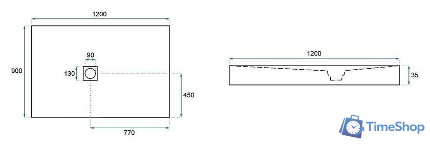 Душевой поддон Rea Rock 120x90 (черный) - Изображение №7 — Интернет-магазин Time-Shop