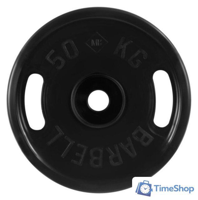 Диск MB Barbell Евро-классик с ручками 51 мм (1x50 кг) - Изображение №1 — Интернет-магазин Time-Shop